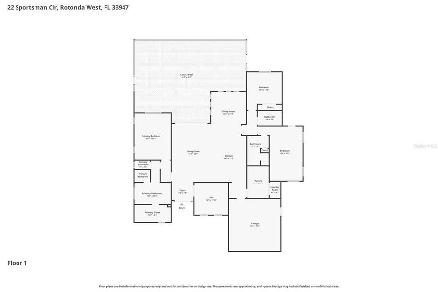2D floor plan layout of this home in , Rotonda West, FL (Image 5).