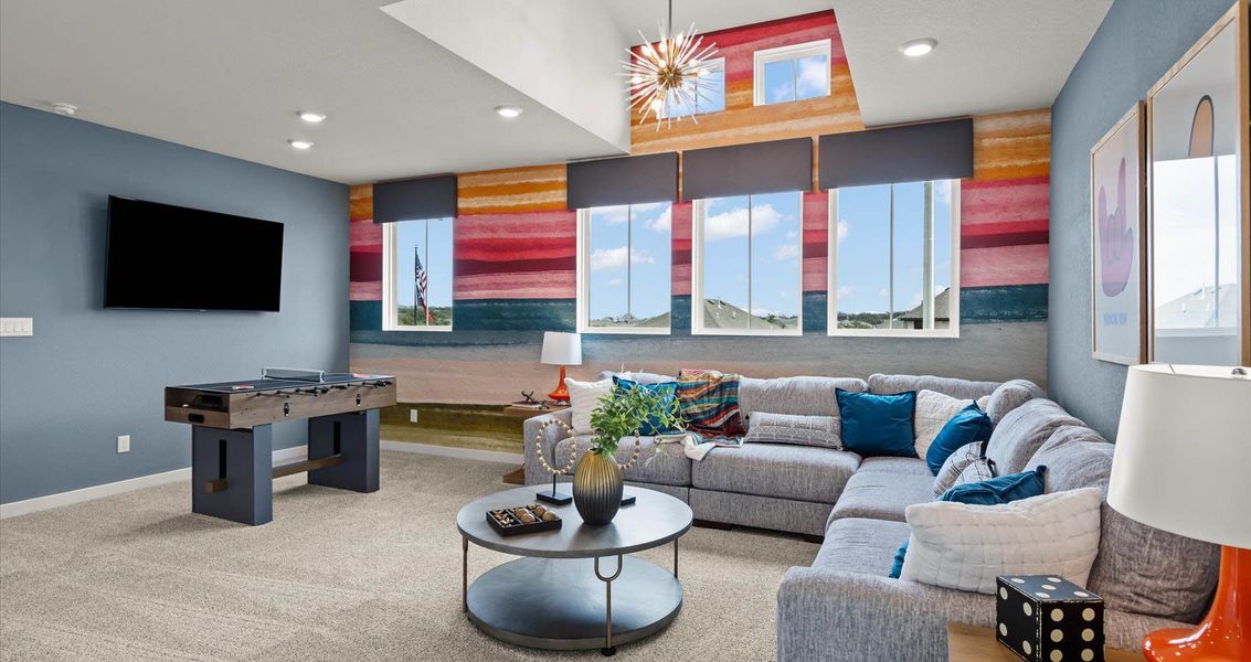 Furnished interior view inside a new home in Meyer Ranch, New Braunfels (Image 17).