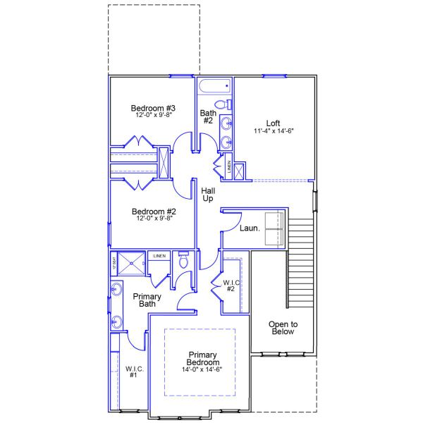 2D floor plan layout of this home in Sweetbrier, Durham, NC (Image 6).