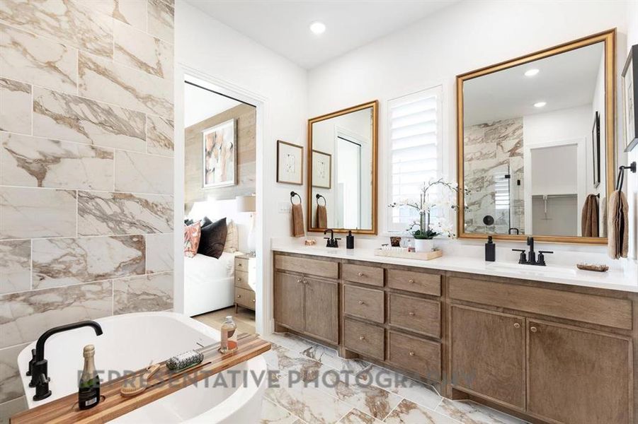 Furnished interior view inside a new home in Ridge Crossing, Waxahachie (Image 12).