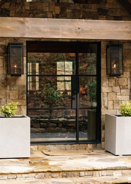 Exterior details and patio area of a home in , Blue Ridge (Image 24).