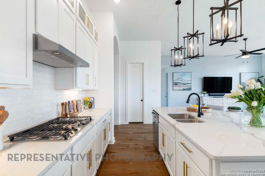 Furnished interior view inside a new home in Davis Ranch: 50ft. lots, San Antonio (Image 8).