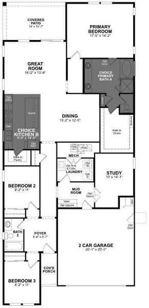2D floor plan layout of this home in Montana Vista - Highland, Buckeye, AZ (Image 4). 2D floor plan layout of this home in Montana Vista - Highland, Buckeye, AZ (Image 4).