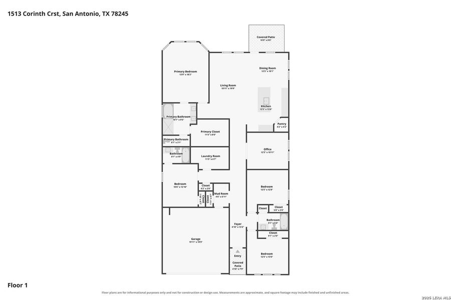 2D floor plan layout of this home in Arcadia Ridge - Classic Series, San Antonio, TX (Image 5).