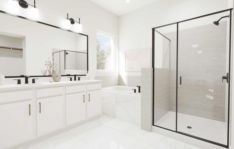 Representative furnished interior of a home built from the The Linnea by David Weekley Homes in Beacon Point at Lago Mar 50’ Homesites, Texas City (Image 4). Representative furnished interior of a home built from the The Linnea by David Weekley Homes in Beacon Point at Lago Mar 50’ Homesites, Texas City (Image 4).