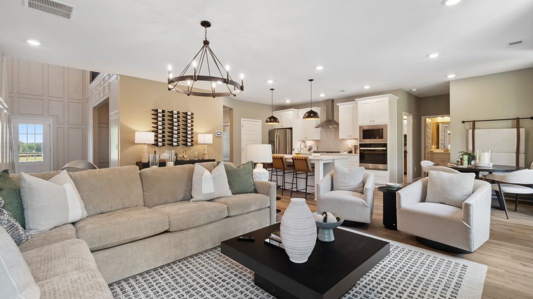 Representative furnished interior of a home built from the Meridian II by DRB Homes in Copperfield, Locust Grove (Image 17).