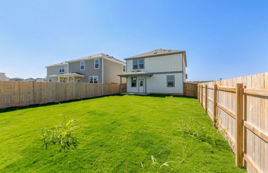 Exterior details and patio area of a home in Sonterra, Jarrell (Image 20).