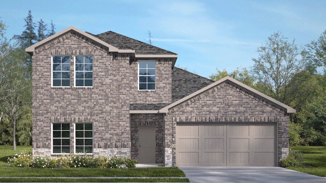 Representative exterior photo of a completed home built from the Midland by D.R. Horton in Cottonwood, Dorchester, TX (Image 1). Representative exterior photo of a completed home built from the Midland by D.R. Horton in Cottonwood, Dorchester, TX (Image 1).