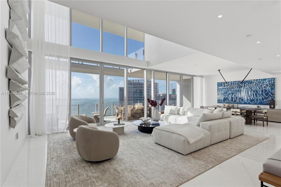 Furnished interior view inside a new home in , Miami (Image 13).