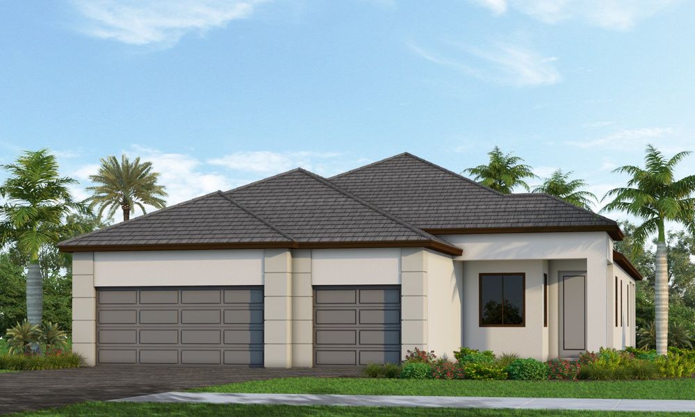 Representative exterior photo of a completed home built from the Sea Mist by Neal Communities in Palm Grove, Bradenton, FL (Image 2). Representative exterior photo of a completed home built from the Sea Mist by Neal Communities in Palm Grove, Bradenton, FL (Image 2).