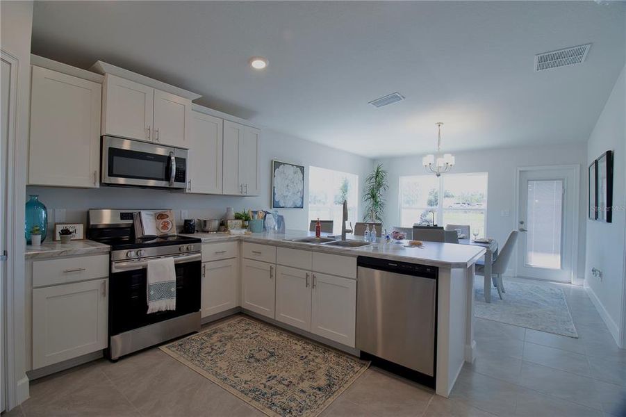 Furnished interior view inside a new home in Rolling Hills, Bell (Image 18).