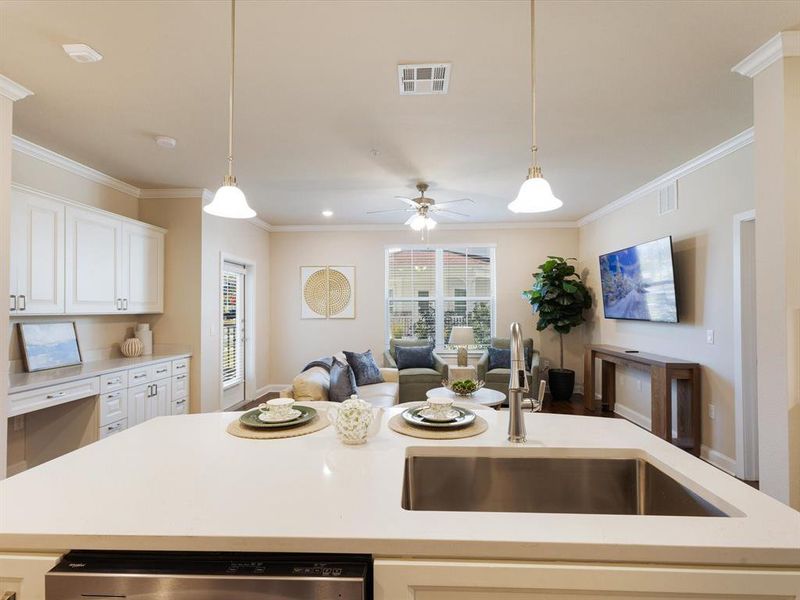 Furnished interior view inside a new home in , McKinney (Image 17).