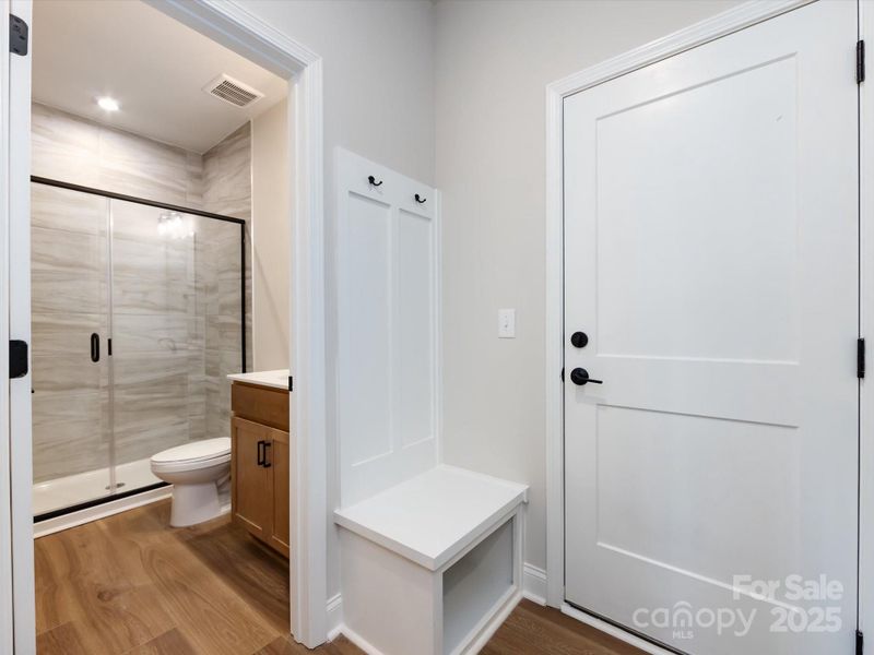 Drop Zone at Garage Entry