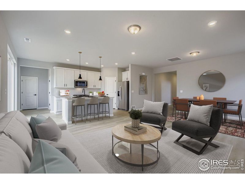 Functional open floor plan