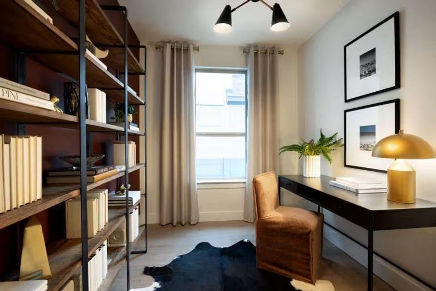 Photo of Pulte model home with same floor plan, not of actual home listed.