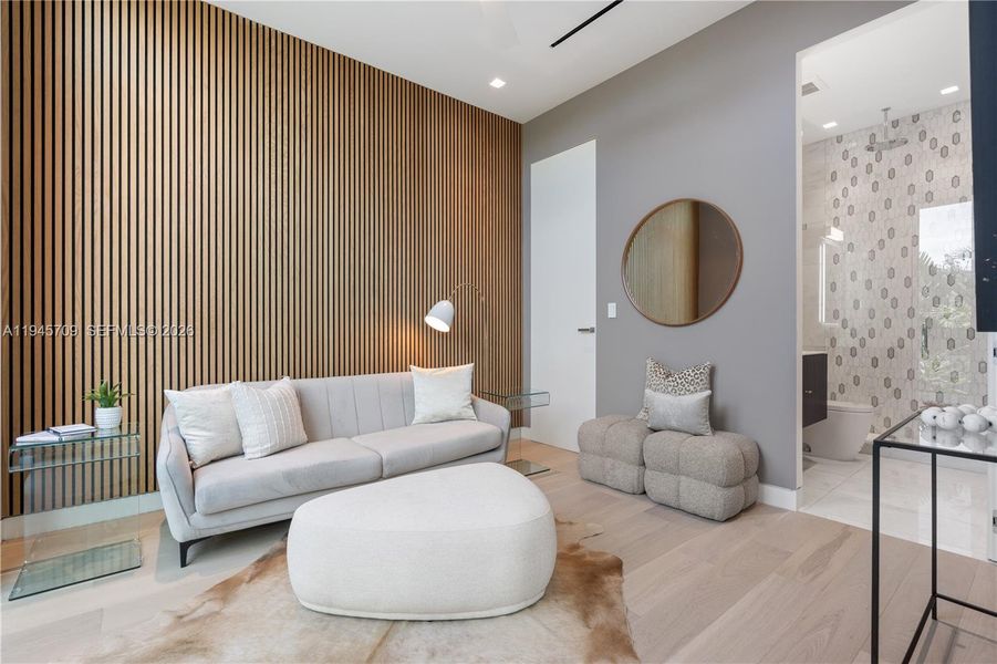 Furnished interior view inside a new home in , Miami Beach (Image 8).