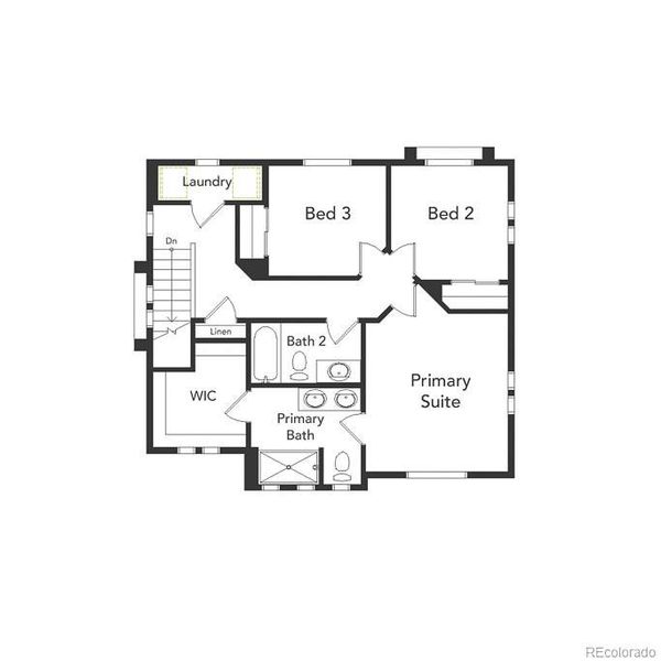 2D floor plan layout of this home in , Commerce City, CO (Image 3).