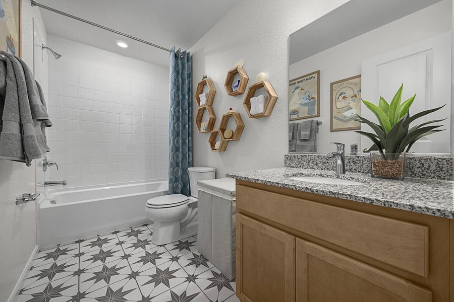 Representative furnished interior of a home built from the 2502 Modeled by KB Home in Legato, Commerce City (Image 17).