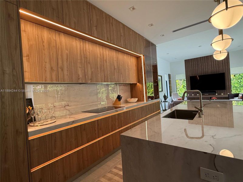 Furnished interior view inside a new home in , Coral Gables (Image 11). Furnished interior view inside a new home in , Coral Gables (Image 11).