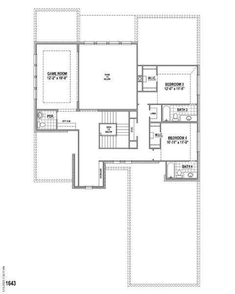 Plan 1643 2nd Floor