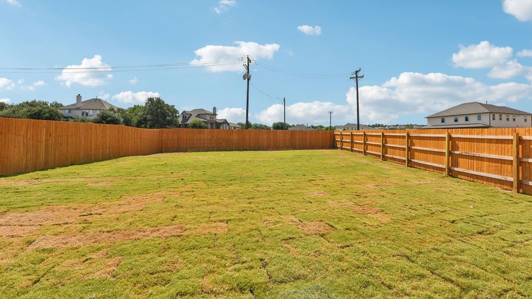 Exterior details and patio area of a home in Rosenbusch Ranch, Leander (Image 27).