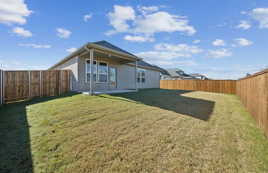 Spacious, fenced-in backyard