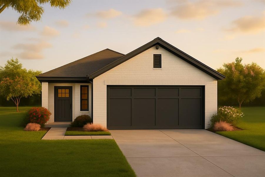 Front exterior of a new home in Churchill 40s, Anna, TX, highlighting curb appeal (Image 1). Front exterior of a new home in Churchill 40s, Anna, TX, highlighting curb appeal (Image 1).