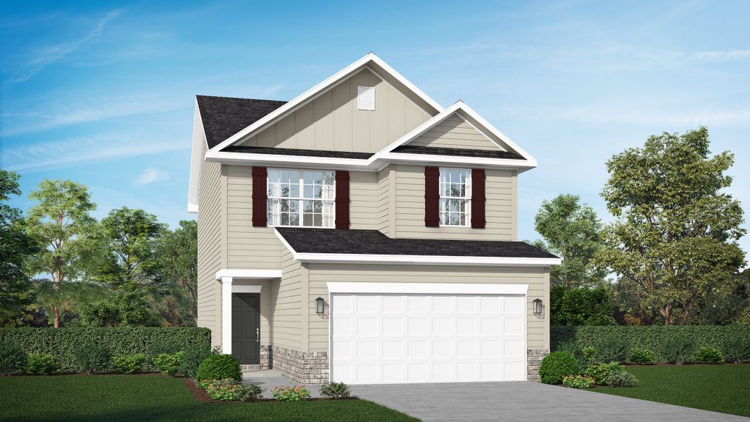 Representative exterior photo of a completed home built from the The Terrell by RTS Homes in Grand Reserve, Hinesville, GA (Image 1). Representative exterior photo of a completed home built from the The Terrell by RTS Homes in Grand Reserve, Hinesville, GA (Image 1).