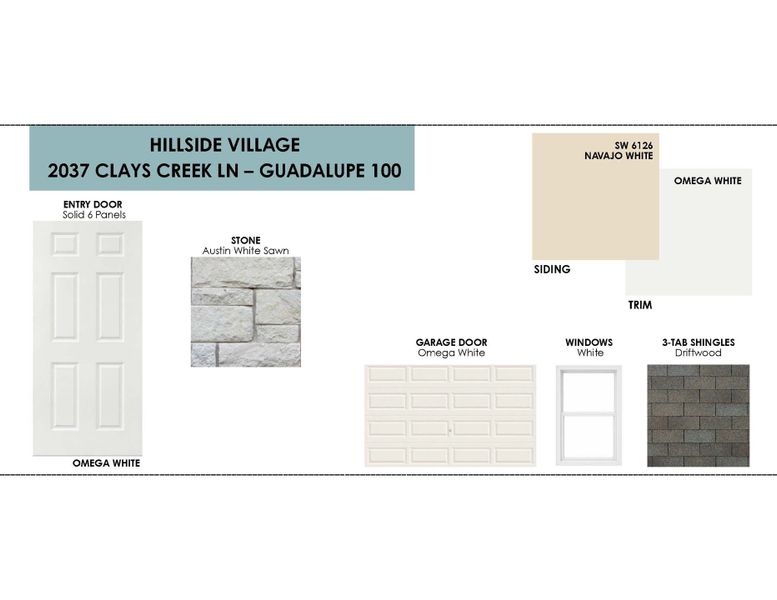 Sample of building materials used in homes in Hillside Village, Temple (Image 12). Sample of building materials used in homes in Hillside Village, Temple (Image 12).