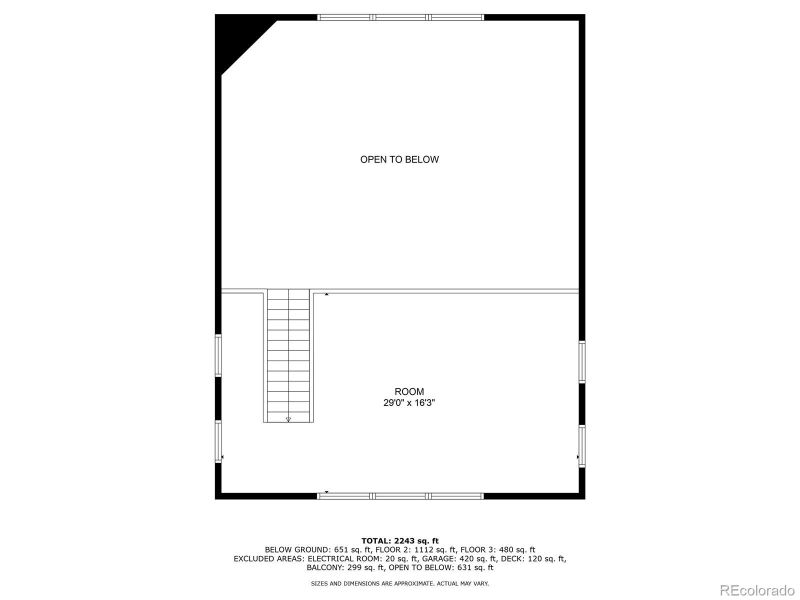 2D floor plan layout of this home in , Idaho Springs, CO (Image 4).