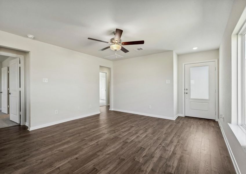 Family room with vinyl flooring Family room with vinyl flooring