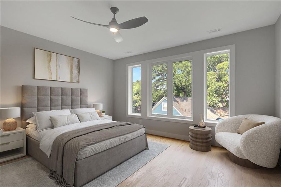 Furnished interior view inside a new home in , Atlanta (Image 31).