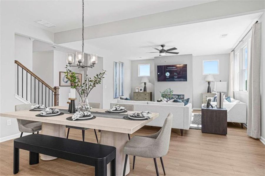 Furnished interior view inside a new home in Wehunt Meadows, Hoschton (Image 24).