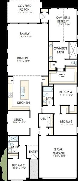 2D floor plan layout of this home in Jubilee - Reserve Collection, Hockley, TX (Image 2). 2D floor plan layout of this home in Jubilee - Reserve Collection, Hockley, TX (Image 2).