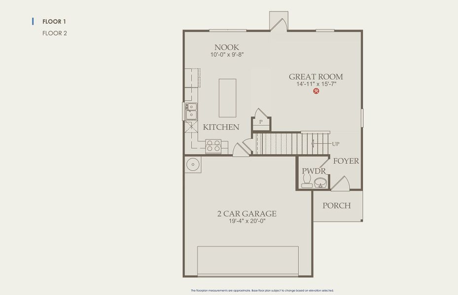 Pierce Floor Plan, Quick Move-In Home, Floor 1