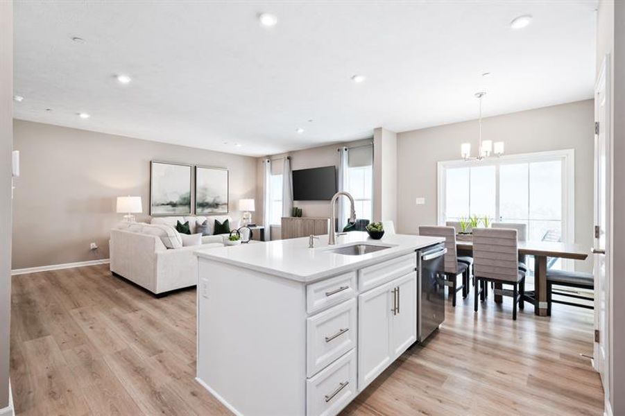 Furnished interior view inside a new home in Windsong Townhomes, Gallatin (Image 4). Furnished interior view inside a new home in Windsong Townhomes, Gallatin (Image 4).