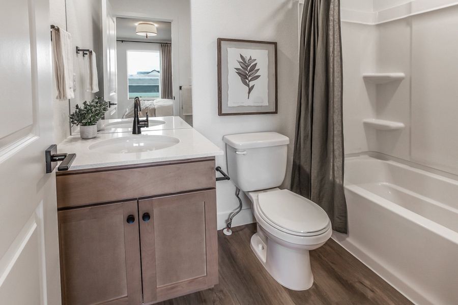 Representative furnished interior of a home built from the Magnolia by Hartford Homes in Prairie Song, Windsor (Image 20).