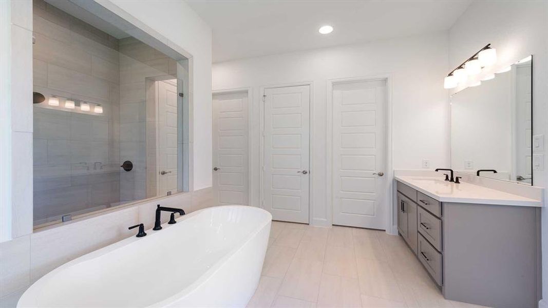 Furnished interior view inside a new home in Somerset Park 80', Rockwall (Image 11).