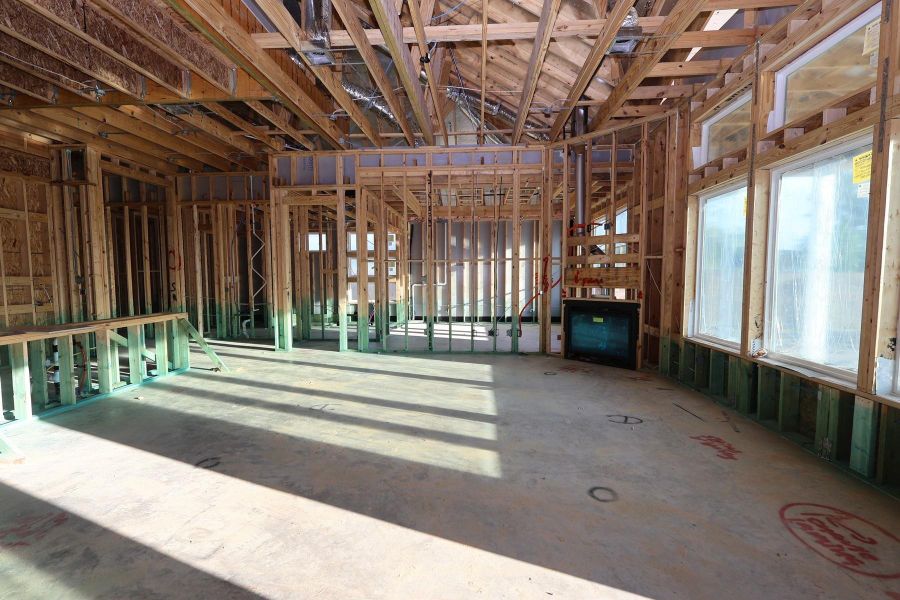 In-progress construction of a new home in Woodson’s Reserve, Spring, TX (Image 6).