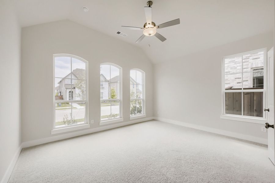 Representative photo of main bedroom for Plan 1458