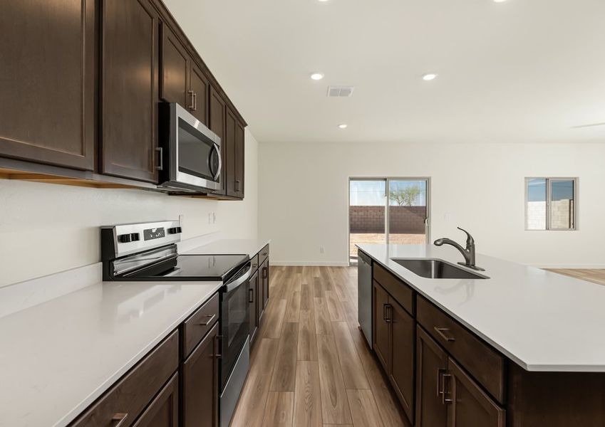 Each kitchen comes with upgraded appliances included.