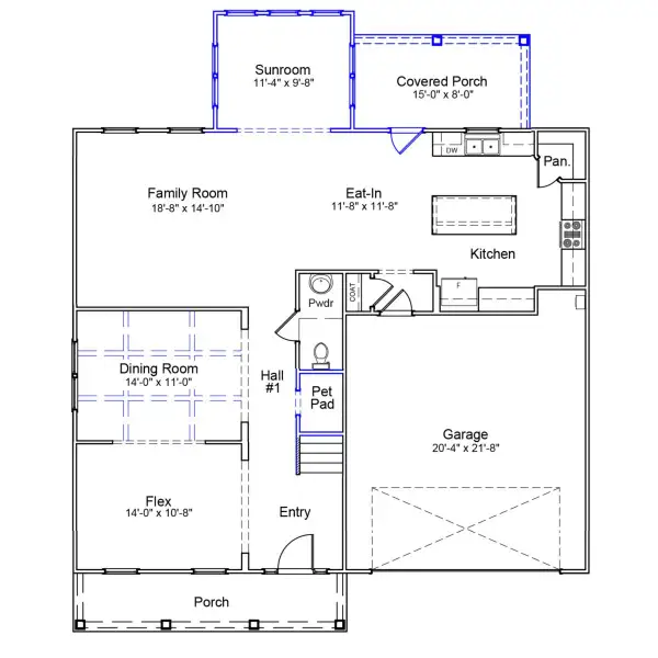 2D floor plan layout of this home in Sweetbrier, Durham, NC (Image 2). 2D floor plan layout of this home in Sweetbrier, Durham, NC (Image 2).