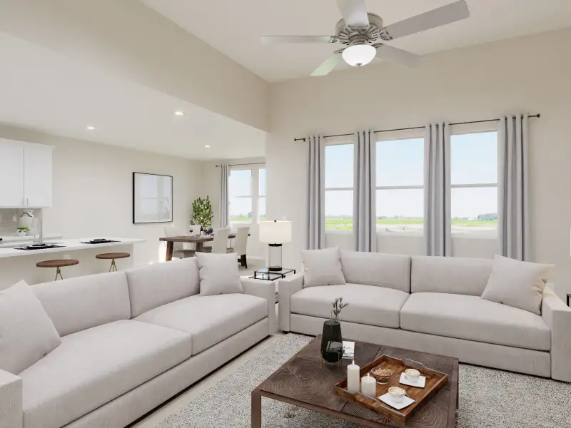 Furnished interior view inside a new home in Lakehaven - Premier Series, Farmersville (Image 5).
