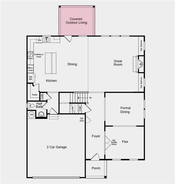 2D floor plan layout of this home in Auburn Glen, Dacula, GA (Image 2).