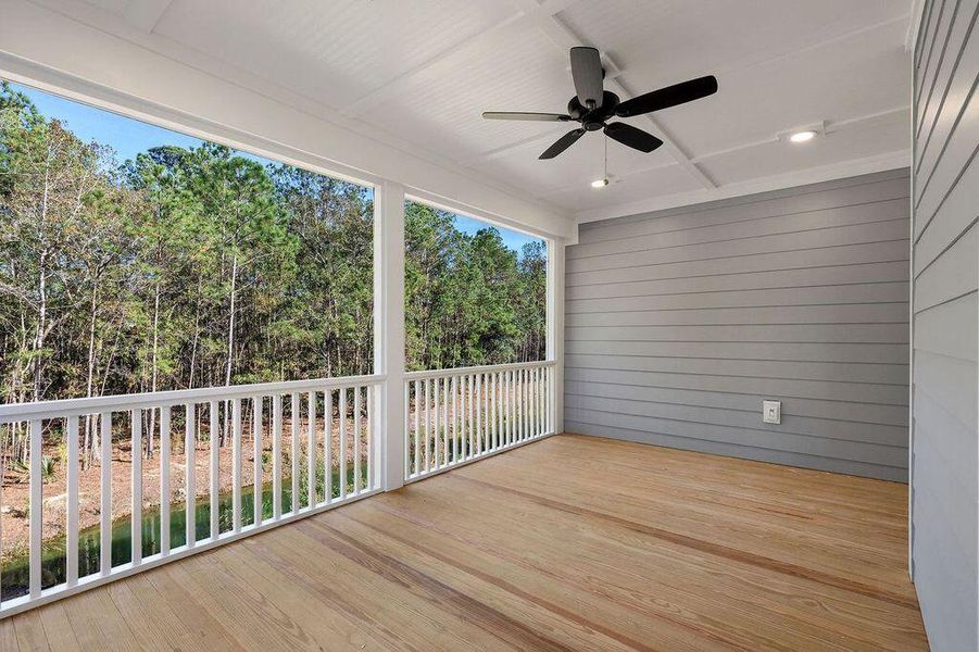 Exterior details and patio area of a home in Kings River Preserve, Hollywood (Image 25).