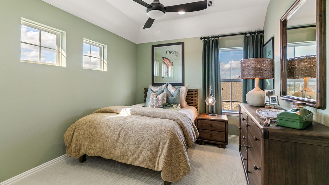 Representative furnished interior of a home built from the Rosewood by DRB Homes in Brookewater, Rosenberg (Image 27).