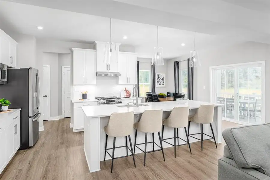 Representative furnished interior of a home built from the Columbia by Ryan Homes in Crystal Falls, Dawsonville (Image 2).