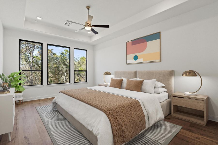 Virtually staged photo