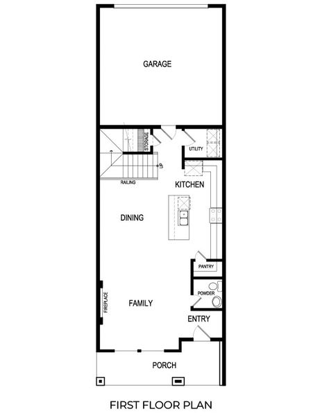 2D floor plan layout of this home in The Abbey at Mercer Crossing, Farmers Branch, TX (Image 3).