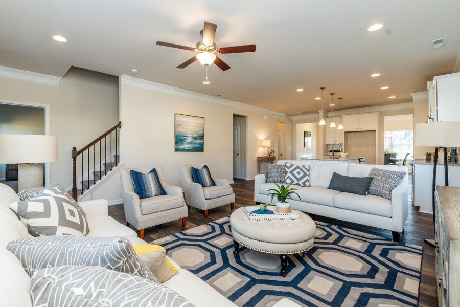 Furnished interior view inside a new home in The Oaks, Clarksville (Image 12). Furnished interior view inside a new home in The Oaks, Clarksville (Image 12).